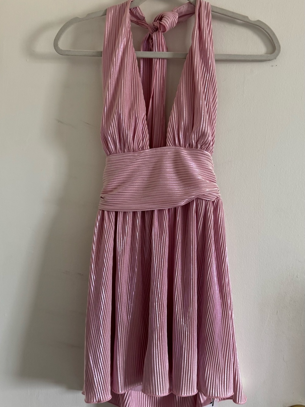More to Come Pink Sequin Halter Mini Dress XS NWT | Revolve